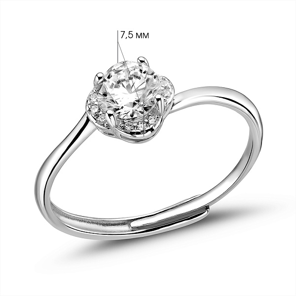 Серебряное кольцо с фианитами (арт. 7501/8098) – изображение 2