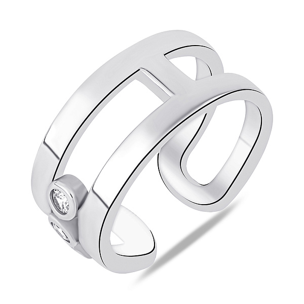Срібна каблучка з фіанітами (арт. 7501/4700) – зображення 1