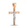Крестик из красного и белого золота без камней (арт. 500713) – изображение 1