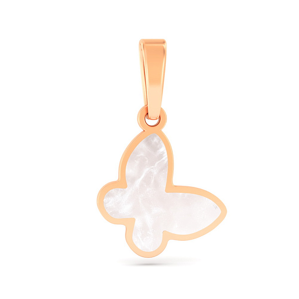 Золотой подвес Бабочки с эмалью (арт. 441208еп) – изображение 1