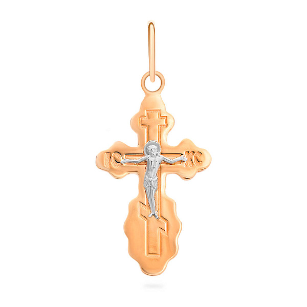 Хрестик з червоного золота «Розп'яття Христове» (арт. 501482) – зображення 1