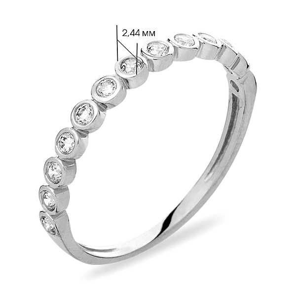 Золота каблучка з фіанітами (арт. 140645б) – зображення 2