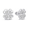 Серьги из серебра с фианитами (арт. 7518/304всю) – изображение 1