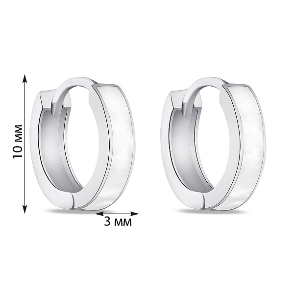 Серебряные серьги с перламутром  (арт. 7502/4900/10п) – изображение 2