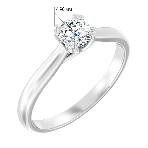 Золотое кольцо с бриллиантом (арт. К01116504126б) – изображение 2