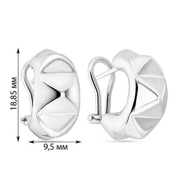 Сережки из белого золота Francelli (арт. 107921б) – изображение 2