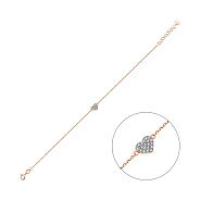 Золотой браслет Сердечко с бриллиантами (арт. Б011479005)