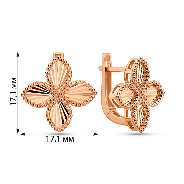 Серьги из красного золота (арт. 1091704/15) – изображение 4