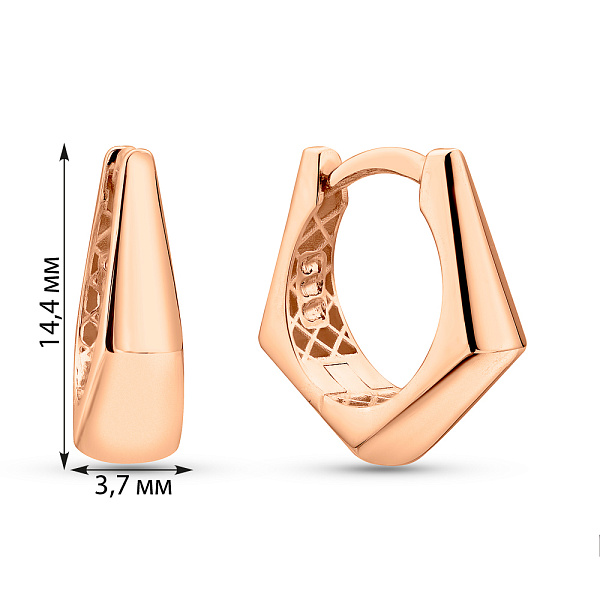 Золотые серьги-кольца (арт. 1091653) – изображение 3