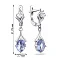 Серебряные серьги подвески с фианитами (арт. 7502/3667цг) – изображение 2