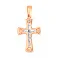 Золотий натільний хрестик з розп'яттям та фіанітом (арт. 501088) – зображення 1