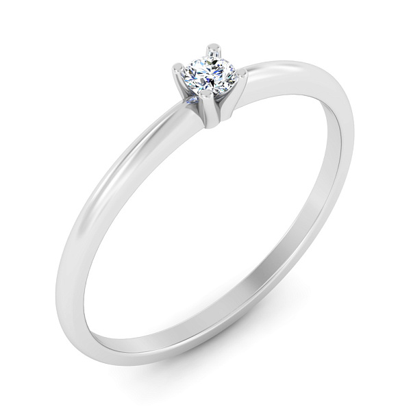 Золотое кольцо с бриллиантом (арт. К011697005б) – изображение 1