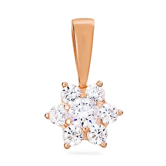 Золота підвіска з фіанітами (арт. 440395)