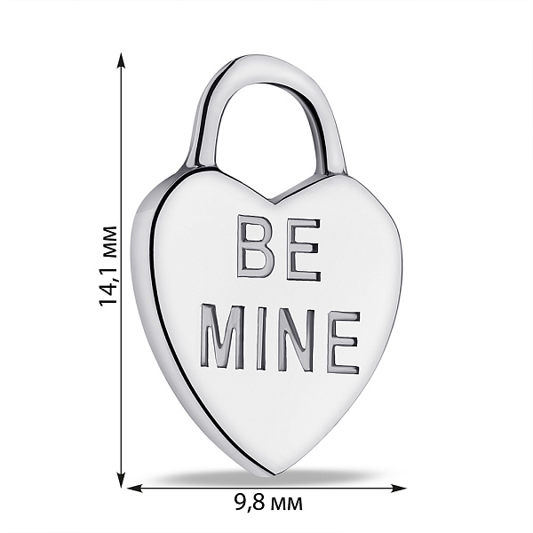 Серебряный подвес Be mine (арт. 7503/3108) – изображение 2