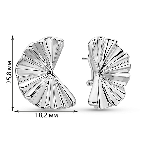 Сережки з білого золота Francelli (арт. 111422б) – зображення 6