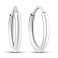 Серьги-кольца из белого золота (арт. 121900/10б) – изображение 1