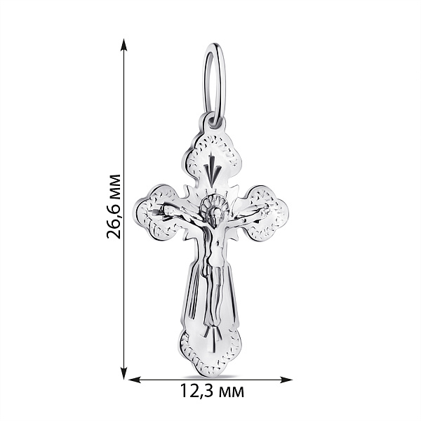 Серебряный крестик с распятием (арт. 7504/2-8007.0.2) – изображение 2