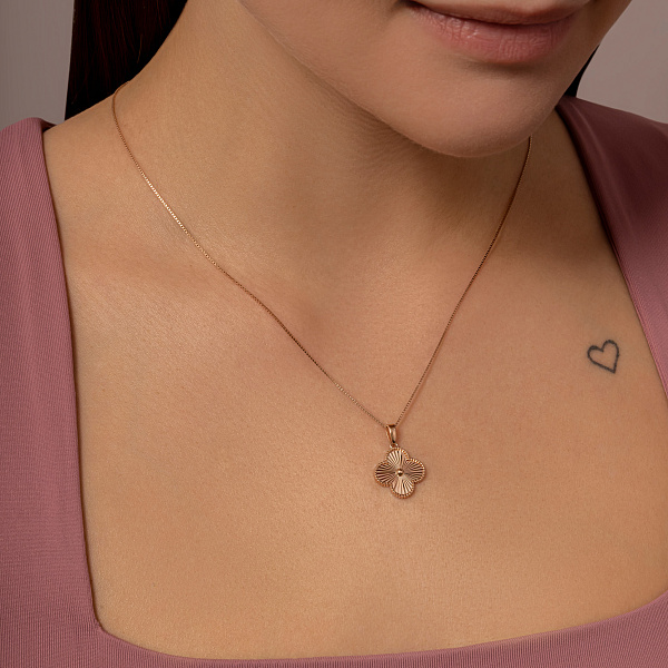 Золотий кулон Конюшина (арт. 441316а) – зображення 2