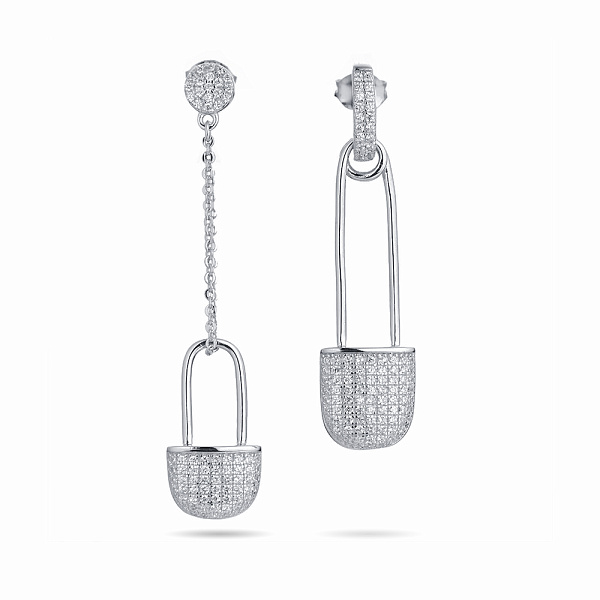 Серебряные пусеты Trendy Style с фианитами (арт. 7518/5339) – изображение 1