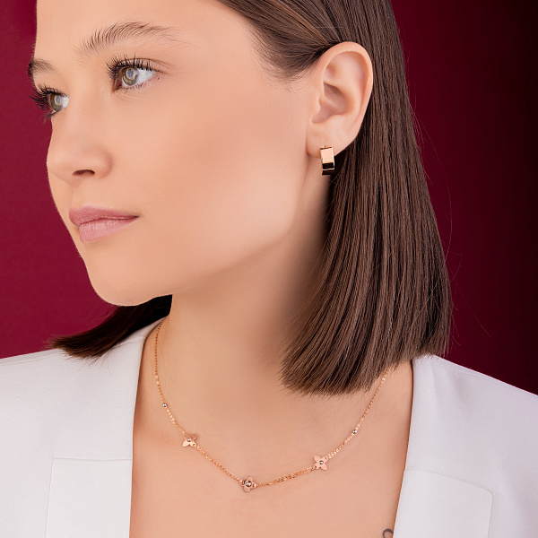 Золотое колье Клевер (арт. 352554кб) – изображение 4