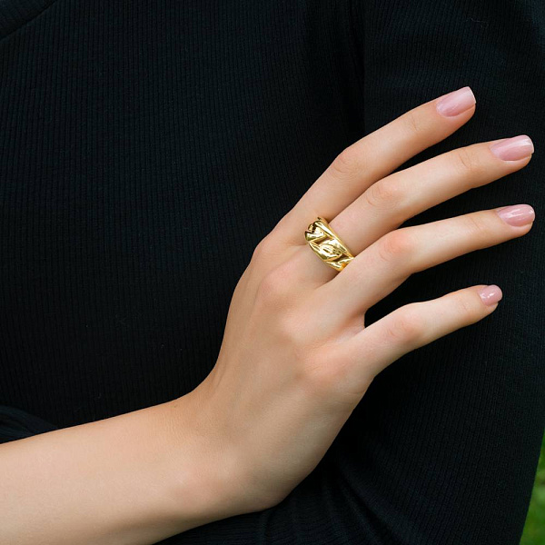 Массивное кольцо Francelli из желтого золота (арт. е155419ж) – изображение 2