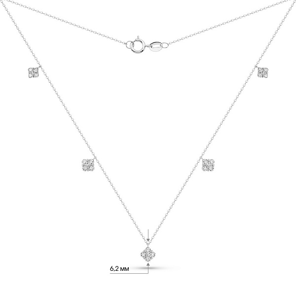 Колье из белого золота с бриллиантами (арт. Ц341646040б) – изображение 4