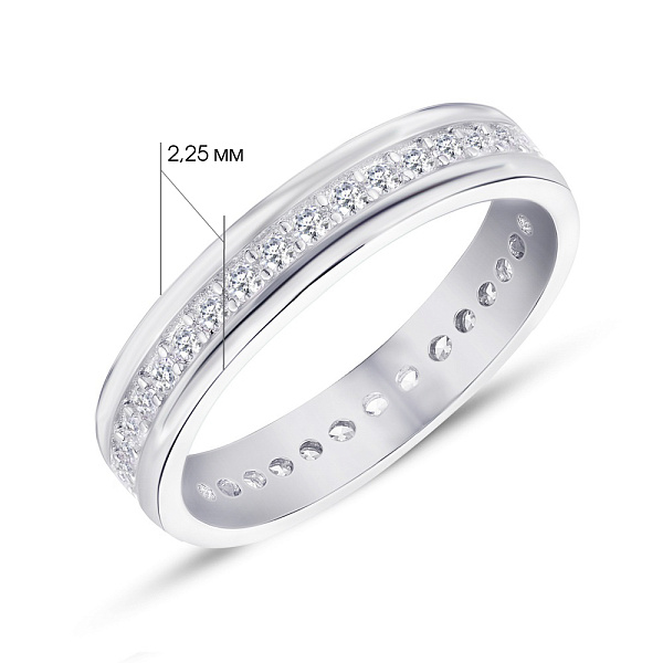 Серебряное кольцо с фианитами (арт. 7501/4394) – изображение 2
