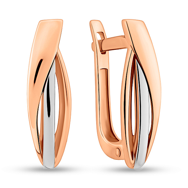 Золотые серьги без камней (арт. 110380) – изображение 1