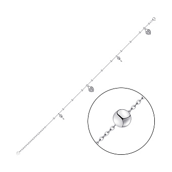 Фото Срібний браслет з підвісками та фіанітами (арт. 7509/Б2Ф/1095-22н)