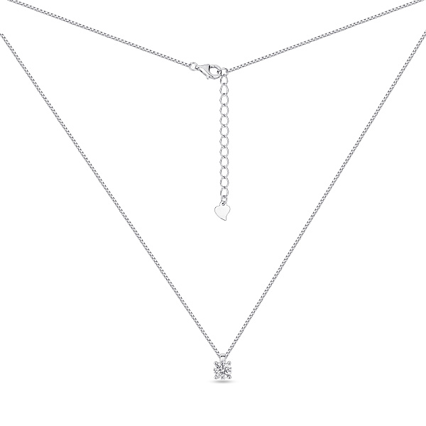 Серебряное колье с подвеской с фианитом (арт. 7507/2581) – изображение 2