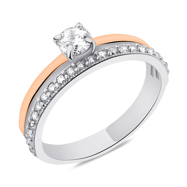 Серебряное кольцо с фианитами (арт. 7201/019кю) – изображение 1