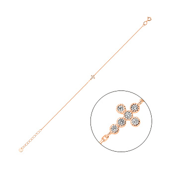 Браслет из красного золота с бриллиантами (арт. Б011505)