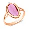 Золотое кольцо с розовым кварцем (арт. 155783Пкр) – изображение 3