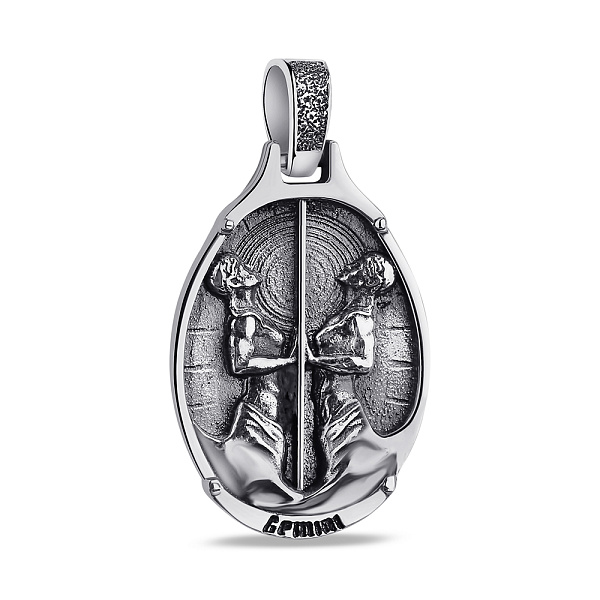 Серебряный подвес Близнецы (арт. 7903/А226блпю) – изображение 1