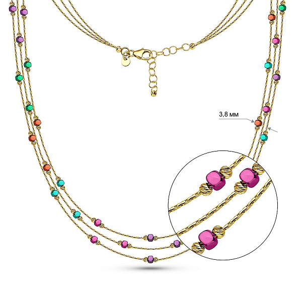 Кольє Francelli з жовтого золота (арт. 352464жцв) – зображення 5