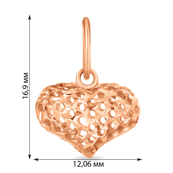 Золотая подвеска Сердце (арт. 424107) – изображение 2