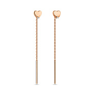 Сережки-протяжки з золота з фіанітами (арт. 110908)