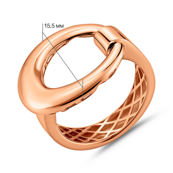 Массивное кольцо из красного золота (арт. 141329) – изображение 6
