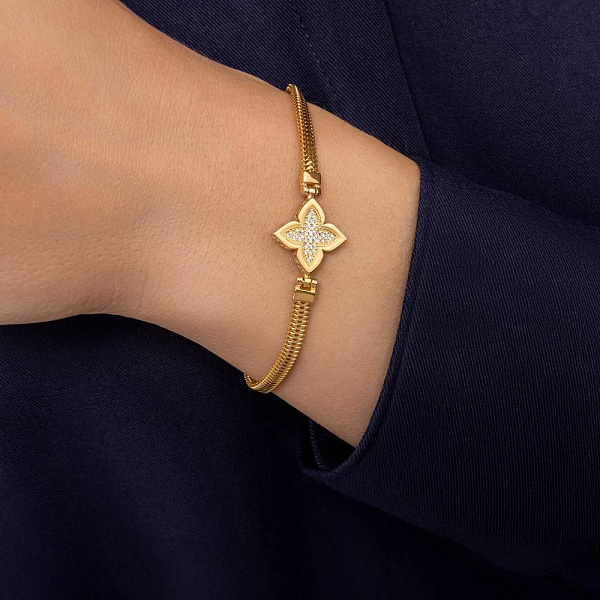 Золотий браслет з фіанітами (арт. 3261263ж) – зображення 2