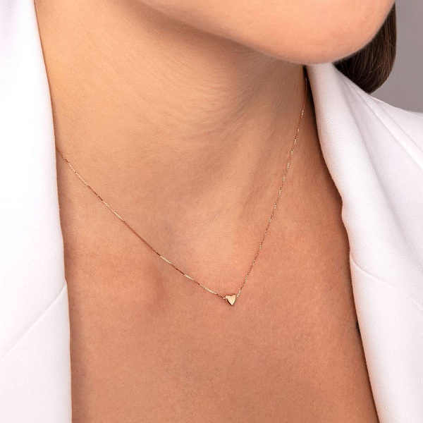 Золотое колье Сердечко (арт. 360157/2) – изображение 2