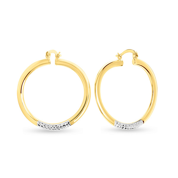 Серьги из желтого золота с родированием (арт. 108891/30жр) – изображение 1