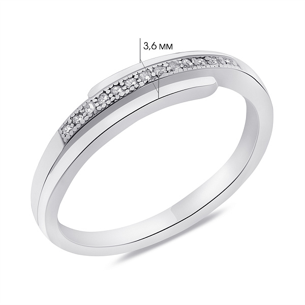 Кольцо из серебра с фианитами (арт. 7501/К2Ф/1248-16,5) – изображение 2