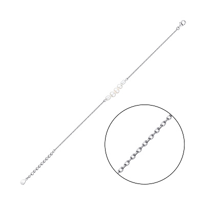 Срібний браслет з перлами (арт. 7509/4464жб)