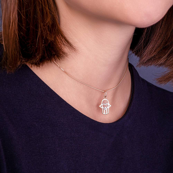 Кулон из красного и белого золота (арт. 424444кб) – изображение 2