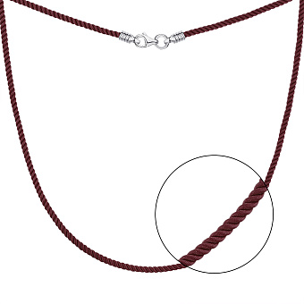 Фото Шовковий ювелірний шнурок з срібним замком (арт. 7307/79054-226/16кр)