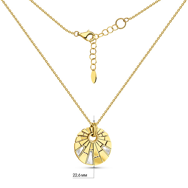 Золоте кольє Francelli з перламутром (арт. 352900жп) – зображення 7