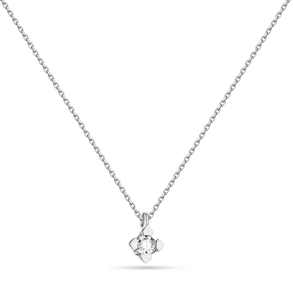 Колье из белого золота с бриллиантом (арт. Ц011288005б) – изображение 1