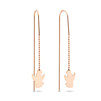 Фото Золоті сережки протяжки «Янголи» (арт. 106207)