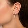 Сережки-кольца из красного золота с фианитами (арт. 110665) – изображение 3