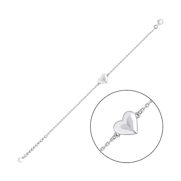 Серебряный браслет без камней (арт. 7509/5018) – изображение 1